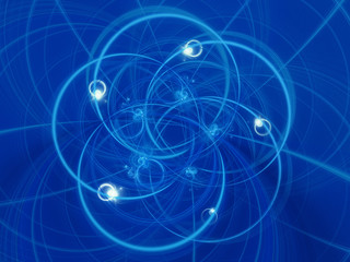 blue abstract fractal background 3d rendering illustration