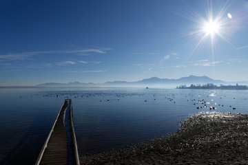 Fototapeta premium Impression vom Chiemsee im Herbst