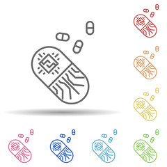 Medical technology, pill icon. Element of medical technology icon on white background