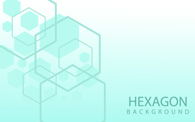 Hexagons Abstract Background With Geometric Shapes. Science, Technology and Medical Concept. Futuristic Background In Science Style. Graphic Hex Background For Your Design. Vector Illustration