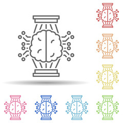Medical technology, hologram icon. Element of medical technology icon on white background