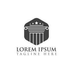 attorney and Law Firm Logo Design Vector Template