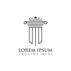 attorney and Law Firm Logo Design Vector Template