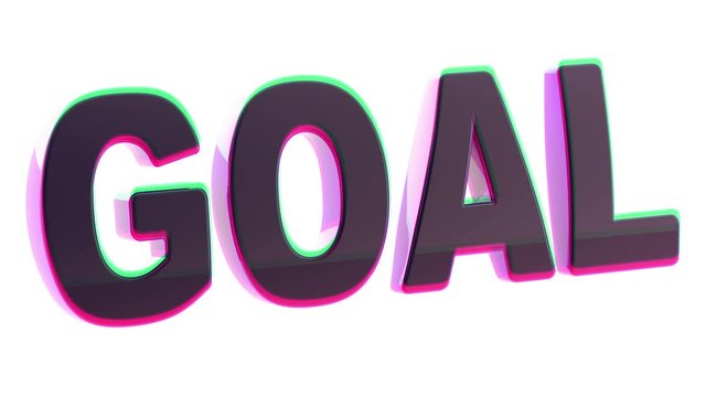 Goal. Looping footage. 3D Illustration.