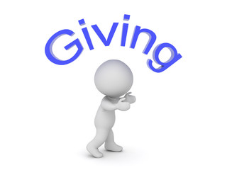 3D Concept image about giving