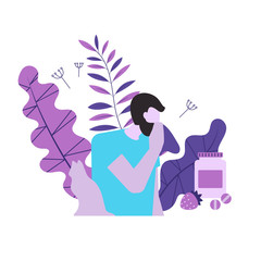 Obraz premium Allergy concept vector illustration.