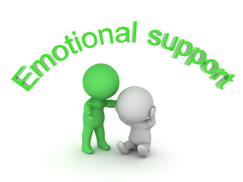 3D Concept Image About Emotional Support
