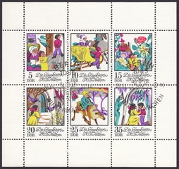 Fairy tales Snowy Queen. Postmark Berlin,stamp Germany circa 1972