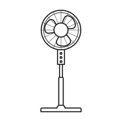 Fan vector icon.Line vector icon isolated on white background fan.
