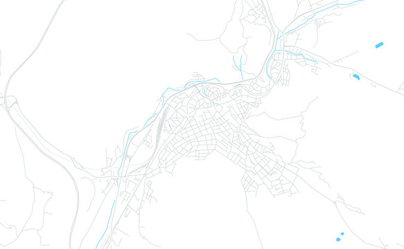 Dupnitsa, Bulgaria bright vector map