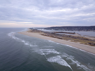 Plage am&eacute;ricaine prise avec un drone