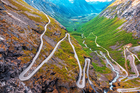 view on troll road in Norway