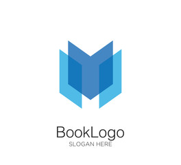 book logo vector design concept