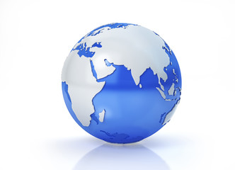 Fototapeta premium Earth globe stylized. Asia view.