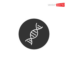 DNA Icon Design Vector Illustration