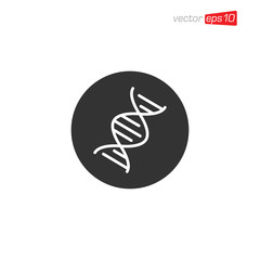 DNA Icon Design Vector Illustration