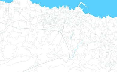 Kyrenia  , Cyprus bright vector map