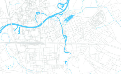 Pardubice, Czechia bright vector map