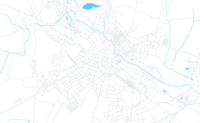 Opava, Czechia bright vector map