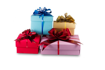 Gift box isolated on white background.