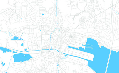 Vejle, Denmark bright vector map