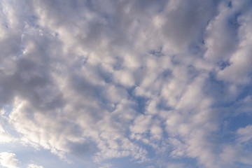 Sky clouds. Beautiful white clouds on blue sky.