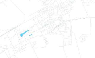 Kohtla-Jarve, Estonia bright vector map
