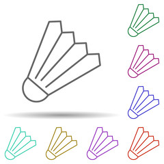 sport, badminton multi color style icon. Simple thin line, outline vector of sport icons for ui and ux, website or mobile application