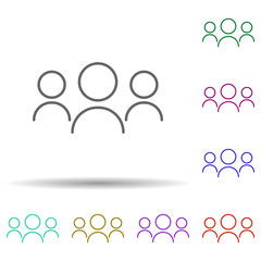 sport, players multi color style icon. Simple thin line, outline vector of sport icons for ui and ux, website or mobile application