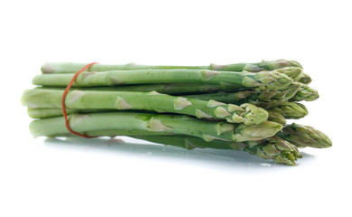 Asparagus on white background