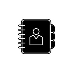 contact information line icon. Simple glyph, flat vector of web icons for ui and ux, website or mobile application