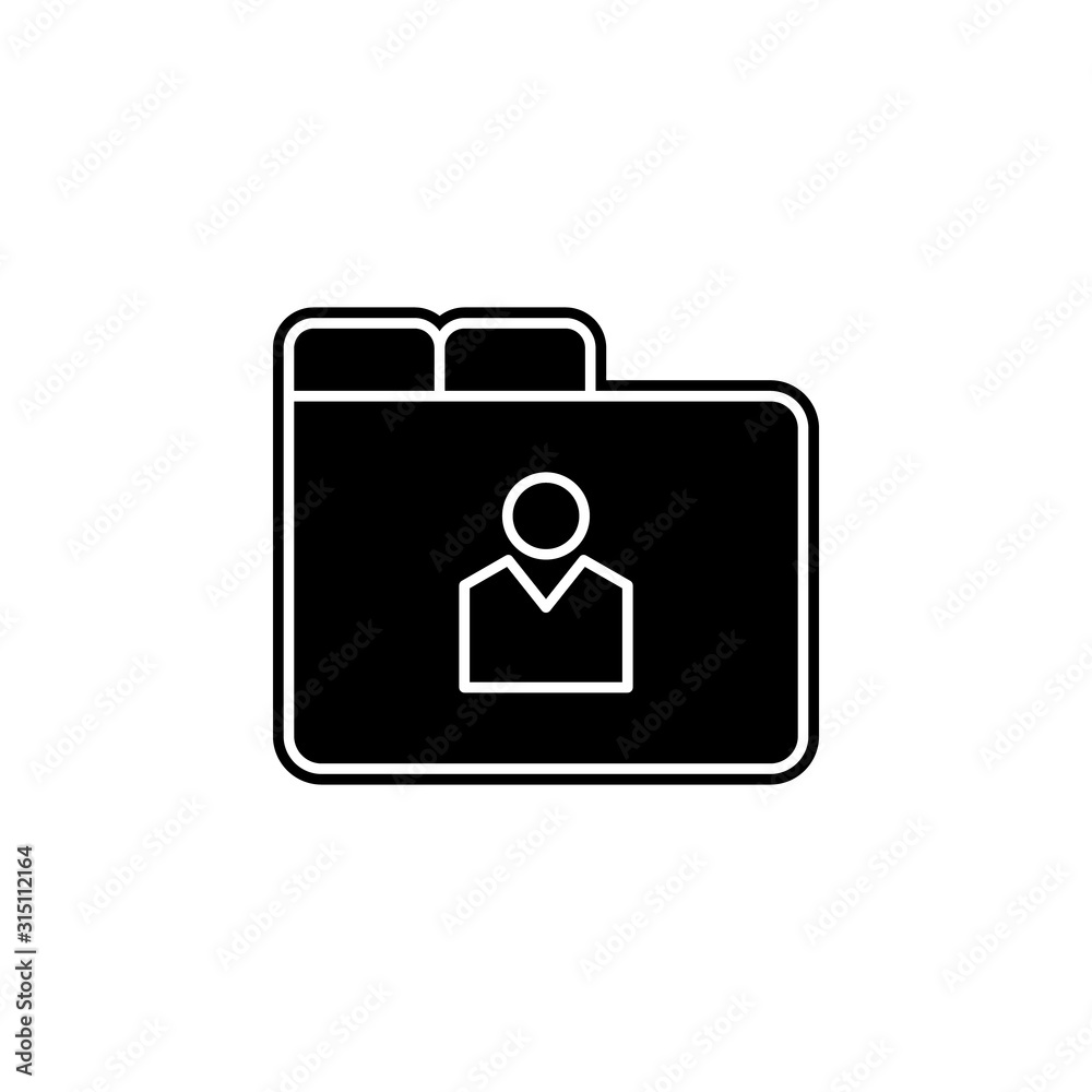 Poster profile information line icon. simple glyph, flat vector of web icons for ui and ux, website or mobi