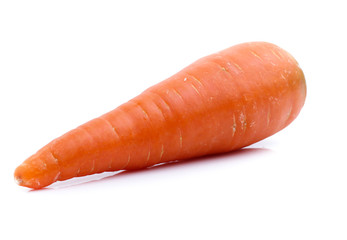 fresh carrots isolated on white background