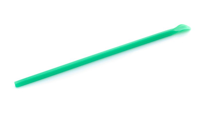 colorful plastic drinking straws isolated over the white background