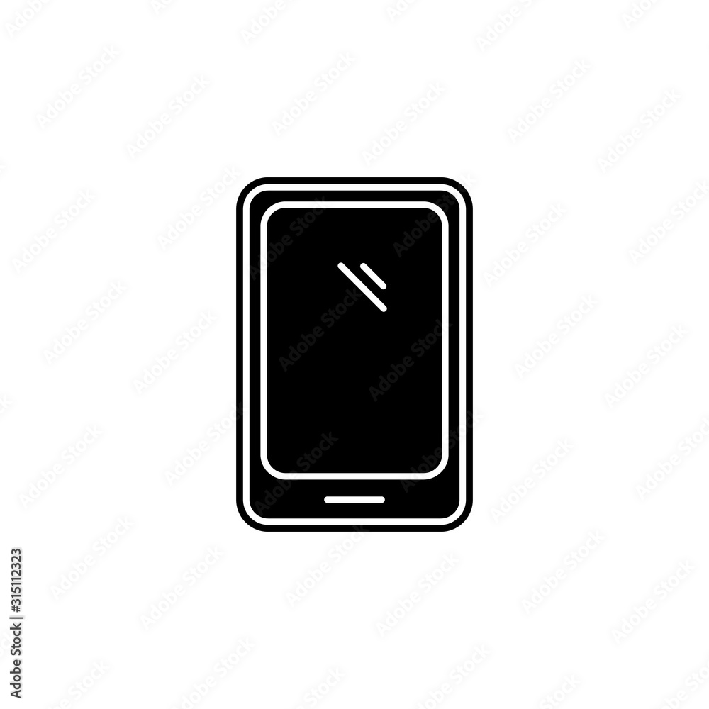 Poster smart phone line icon. simple glyph, flat vector of web icons for ui and ux, website or mobile appli