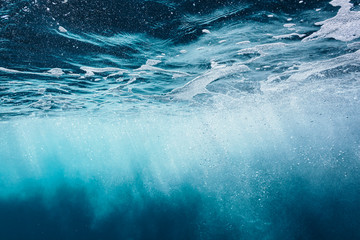Sun shining over blue ocean, Fiji, Pacific Ocean