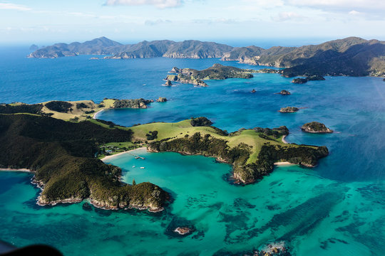 Scenic view Bay of Islands, North Island, New Zealand