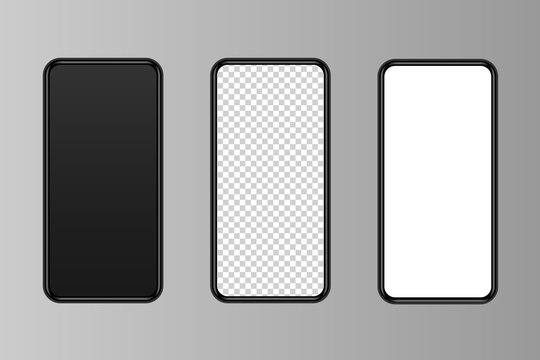 mockup set with realistic smartphones.