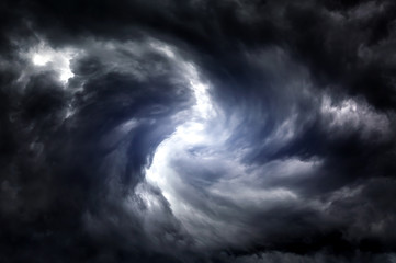 Blurred Whirlwind in the Clouds
