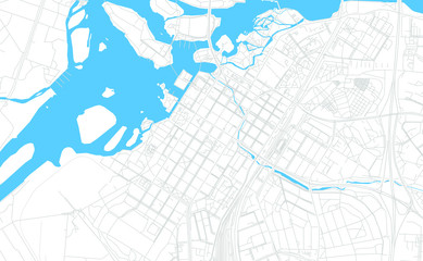 Oulu, Finland bright vector map