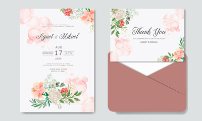 beautiful flower wedding invitation cards