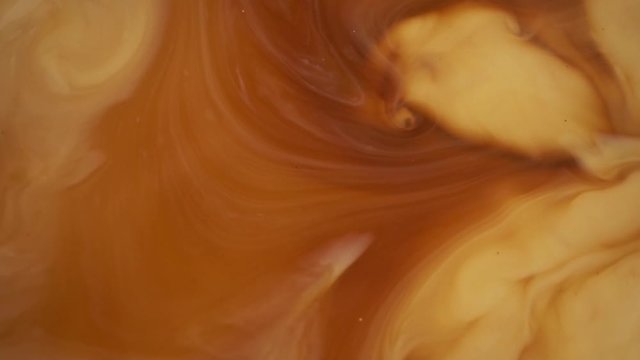 hot coffee and pouring milk cream mixing texture background for drinking concept