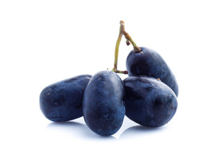 Black grapes, isolated on white