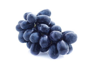 Black grapes, isolated on white