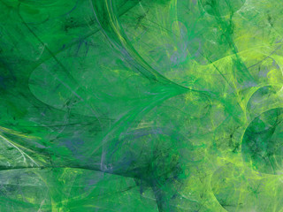 green abstract fractal background 3d rendering illustration