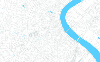 Bordeaux, France bright vector map