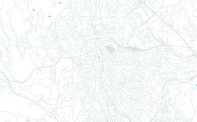 Saint-Etienne, France bright vector map