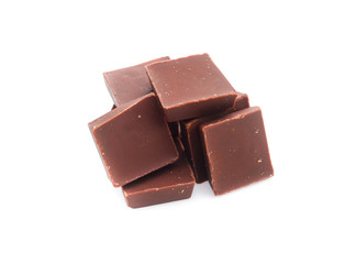 chocolate on isolated white background
