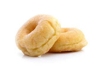 Sugar donut isolated on a white background