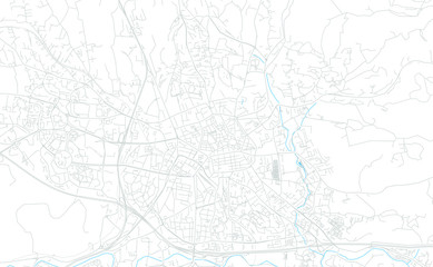 Fototapeta na wymiar Aix-en-Provence, France bright vector map